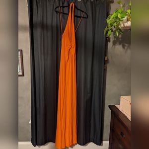 NEW ISSA London mandrin orange halter maxi dress